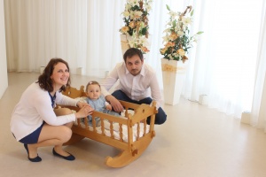 Adéla Šebestová s rodiči (2)